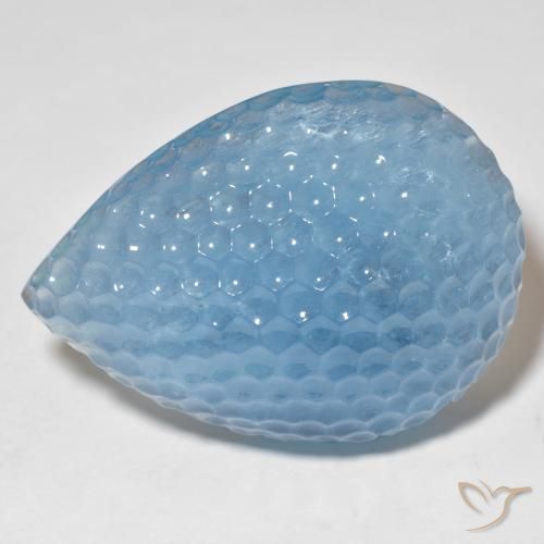 103.15ct Naturel Bleu Suisse Bleu vert, En forme de poire, Translucide