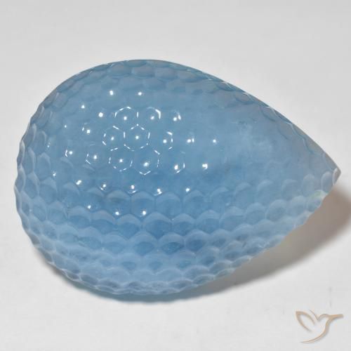 Bleu vert Bleu Suisse naturelle En forme de poire, 103.15 ct, Translucide