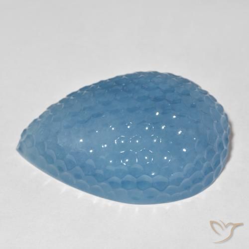 Bleu vert Bleu Suisse naturelle En forme de poire, 103.15 ct, Translucide