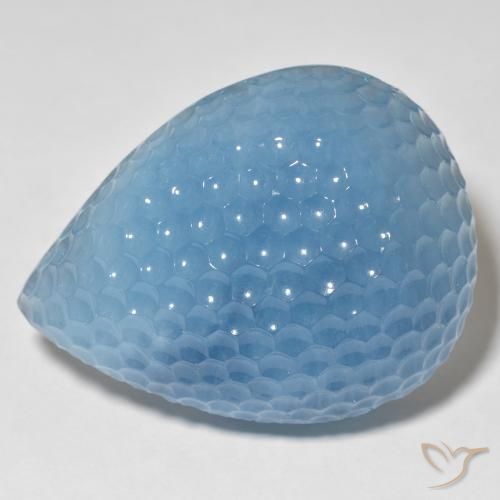 115.20ct Naturel Bleu Maya Bleu vert, En forme de poire, Translucide
