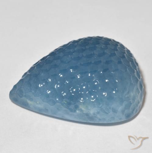 Bleu vert Bleu Maya naturelle En forme de poire, 97.31 ct, Translucide
