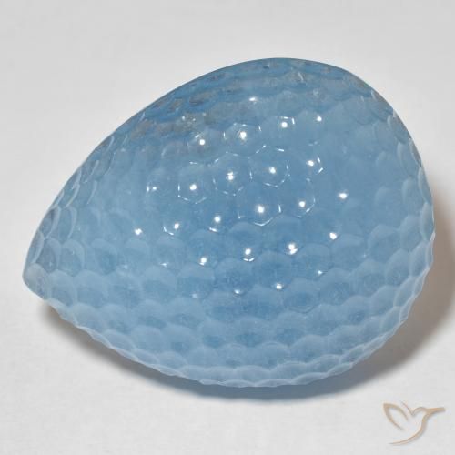 70.51ct Naturel Bleu Suisse Bleu vert, En forme de poire, Translucide