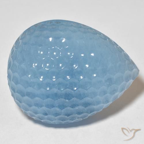 Bleu vert Bleu Suisse naturelle En forme de poire, 70.51 ct, Translucide