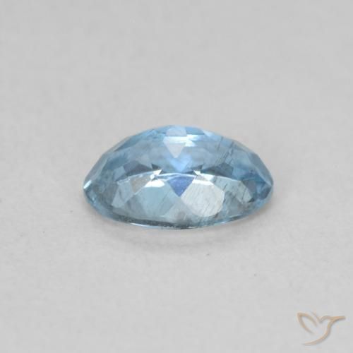 Bleu vert Bleu ciel naturelle ovale, 0.42 ct, VS