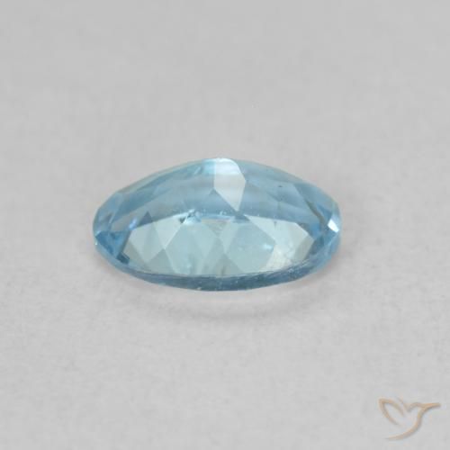 Bleu vert Bleu aquatique léger naturelle ovale, 0.44 ct, VS