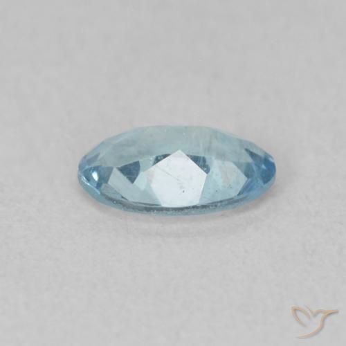 Bleu vert Bleu ciel naturelle Coupe ovale, 0.37 ct, VS-SI