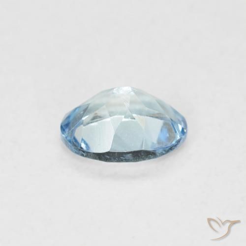 Bleu vert Bleu clair naturelle ovale, 0.29 ct, VVS-VS