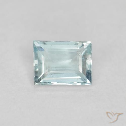 0.18ct Naturel Bleu-vert léger Bleu vert, Baquette, VS