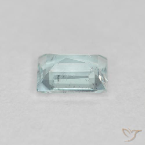 Bleu vert Bleu-vert léger naturelle Baquette, 0.18 ct, VS