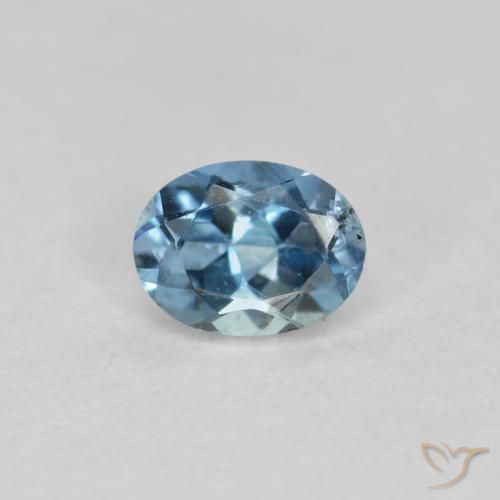 0.17ct Naturel Bleu Bleu vert, ovale, VS