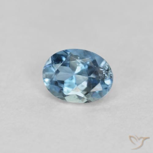 Bleu vert Bleu naturelle ovale, 0.17 ct, VS