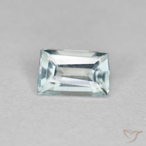 0.33ct Naturel Bleu aquatique léger Bleu vert, Baquette, VVS-VS