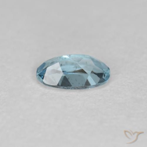 Bleu vert Bleu moyen naturelle ovale, 0.23 ct, VVS-VS