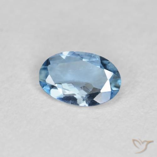 Bleu vert Bleu bébé naturelle ovale, 0.26 ct, VS