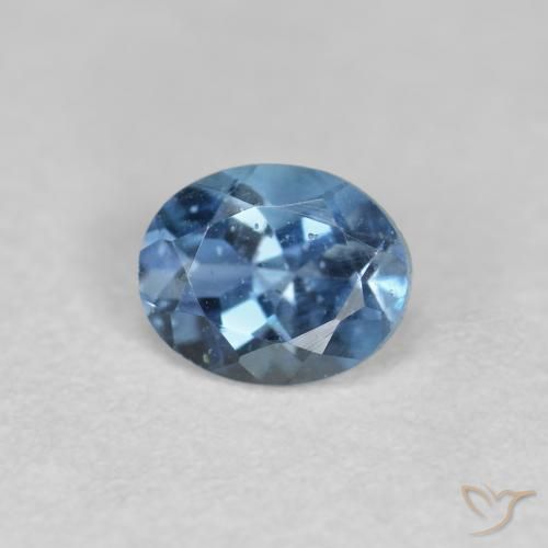 Bleu vert Bleu foncé naturelle ovale, 0.31 ct, VS