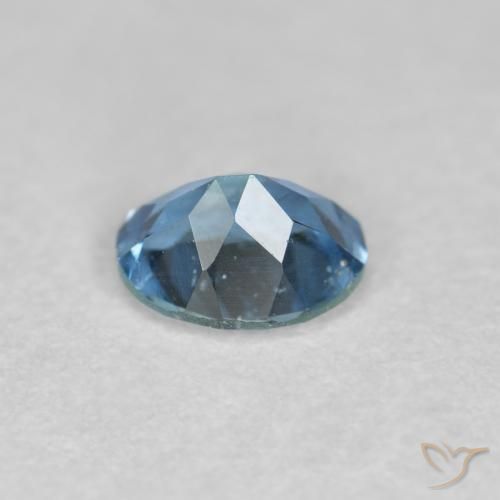 Bleu vert Bleu foncé naturelle ovale, 0.31 ct, VS