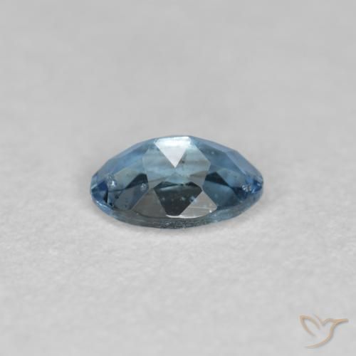Bleu vert Bleu foncé naturelle ovale, 0.25 ct, VS