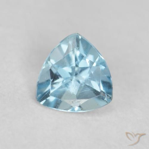 Bleu vert Bleu clair naturelle Trillion, 0.20 ct, VS