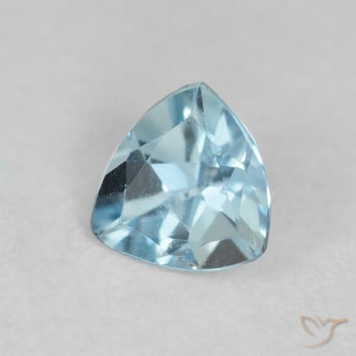 Bleu vert Bleu clair naturelle Trillion, 0.20 ct, VS