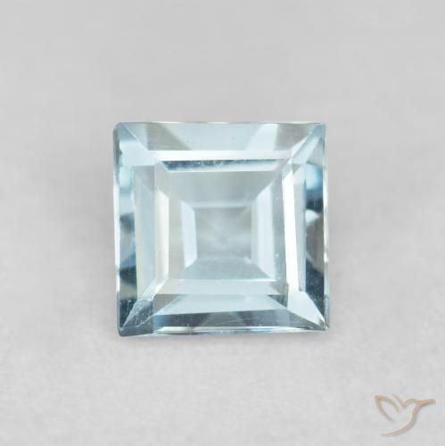 0.22ct Naturel Bleu clair Bleu vert, Carré, VVS, Photo A