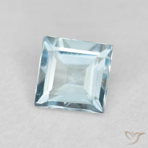 Bleu vert Bleu clair naturelle Carré, 0.22 ct, VVS