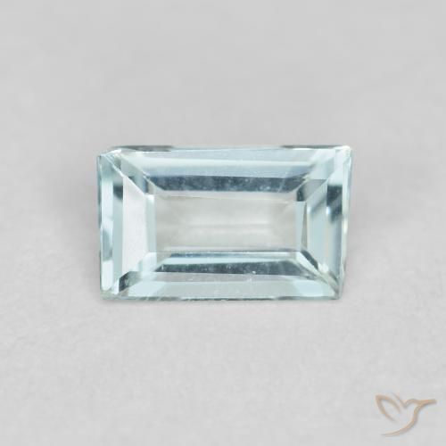 0.25ct Naturel Bleu clair Bleu vert, Baquette, VVS