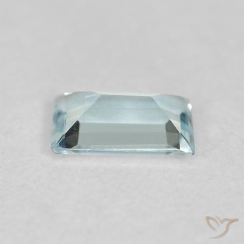 Bleu vert Bleu clair naturelle Baquette, 0.25 ct, VVS