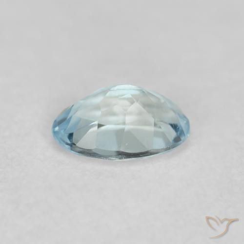 Bleu vert Bleu verdâtre naturelle ovale, 0.21 ct, VVS