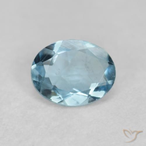 0.29ct Naturel Bleu aquatique profond Bleu vert, ovale, VVS-VS