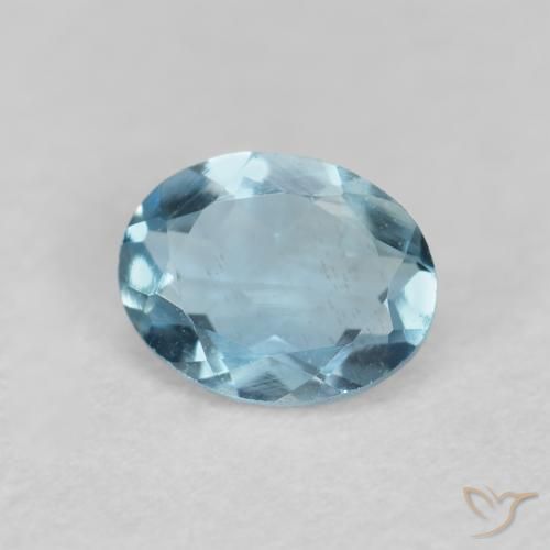 Bleu vert Bleu aquatique profond naturelle ovale, 0.29 ct, VVS-VS