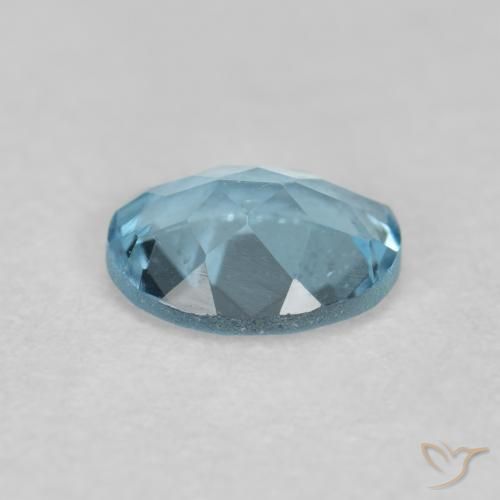Bleu vert Bleu aquatique profond naturelle ovale, 0.29 ct, VVS-VS