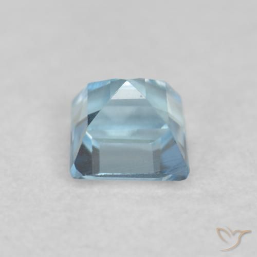 Bleu vert Bleu aquatique léger naturelle Carré, 0.16 ct, VVS-VS