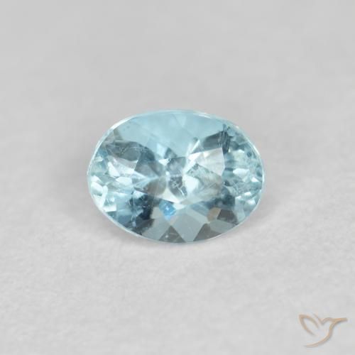 0.30ct Naturel Bleu aquatique léger Bleu vert, ovale, VS-SI