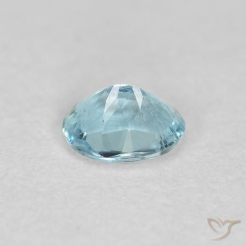 Bleu vert Bleu aquatique léger naturelle ovale, 0.30 ct, VS-SI