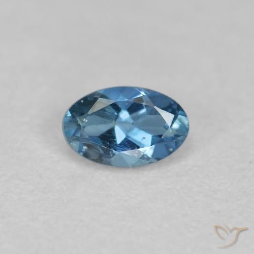 Bleu vert Bleu naturelle Coupe ovale, 0.26 ct, VS-SI