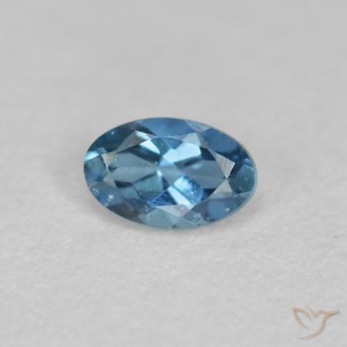 Bleu vert Bleu naturelle Coupe ovale, 0.26 ct, VS-SI