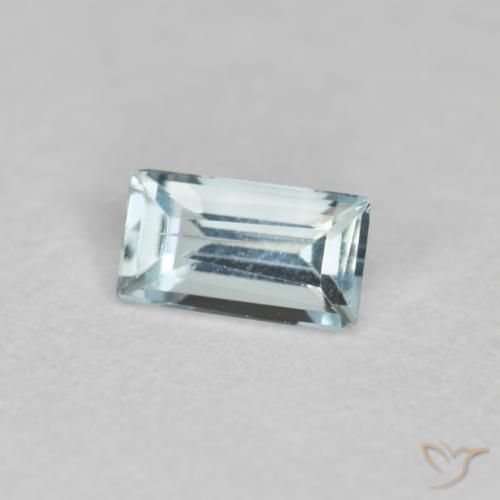 Bleu vert Bleu verdâtre léger naturelle Baquette, 0.29 ct, VS-SI