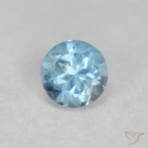 0.20ct Naturel Bleu Suisse Bleu vert, Tour, VS-SI