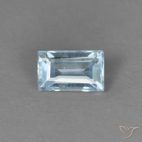0.26ct Naturel Bleu ciel léger Bleu vert, Baquette, VS