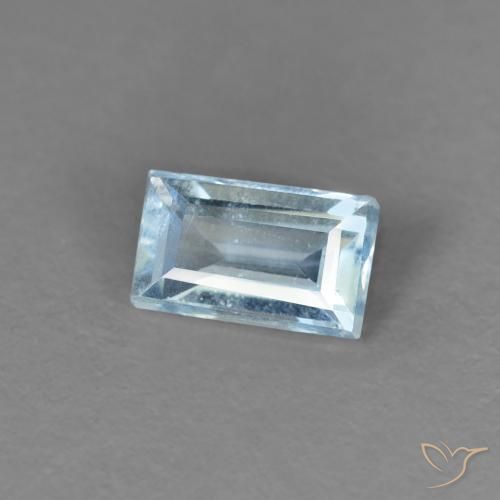 Bleu vert Bleu ciel léger naturelle Baquette, 0.26 ct, VS
