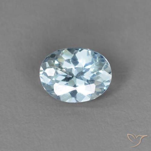 Bleu vert Bleu bébé naturelle ovale, 0.23 ct, VS