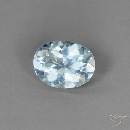 Bleu vert Bleu bébé naturelle ovale, 0.23 ct, VS