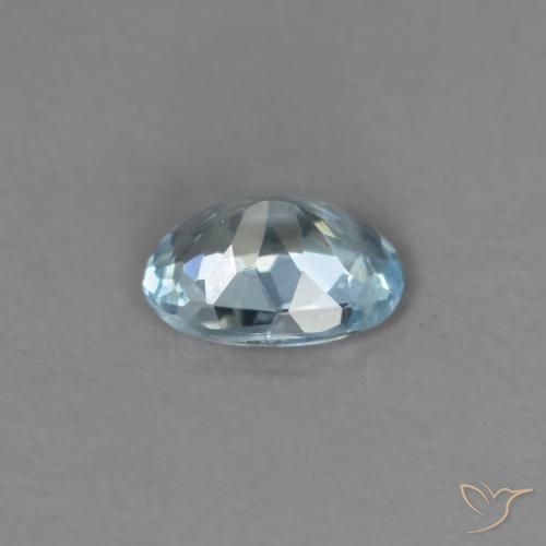 Bleu vert Bleu bébé naturelle ovale, 0.23 ct, VS