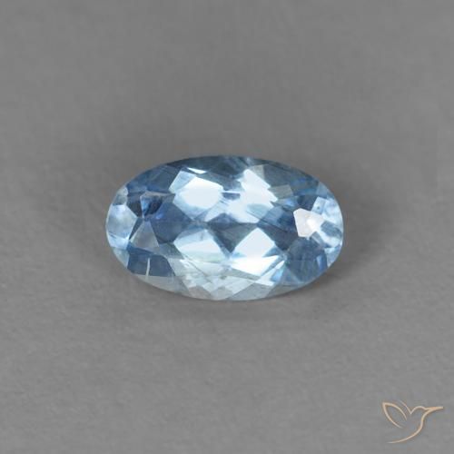 0.24ct Naturel Bleu ciel Bleu vert, ovale, VS