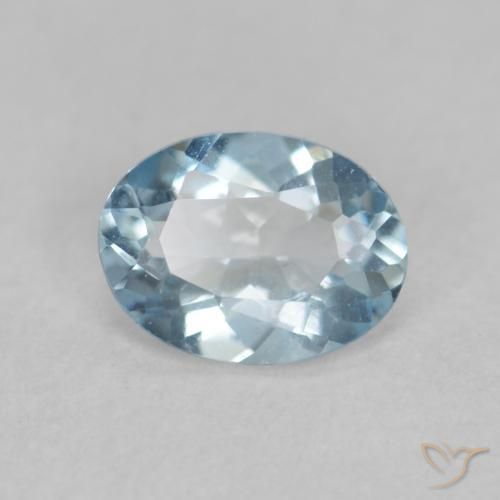 Bleu vert Bleu bébé naturelle ovale, 0.27 ct, VS