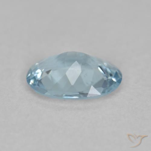 Bleu vert Bleu bébé naturelle ovale, 0.27 ct, VS