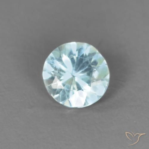 0.22ct Naturel Bleu pâle Bleu vert, Tour, VS
