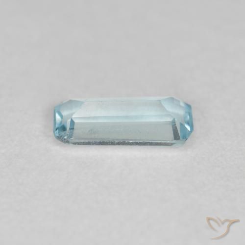 Bleu vert Bleu clair naturelle Octogone / coupe Émeraude, 0.33 ct, VS