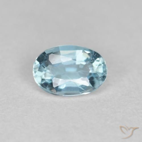 Bleu vert Bleu ciel naturelle ovale, 0.33 ct, VS