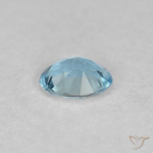 Bleu vert Bleu Suisse naturelle ovale, 0.14 ct, VS